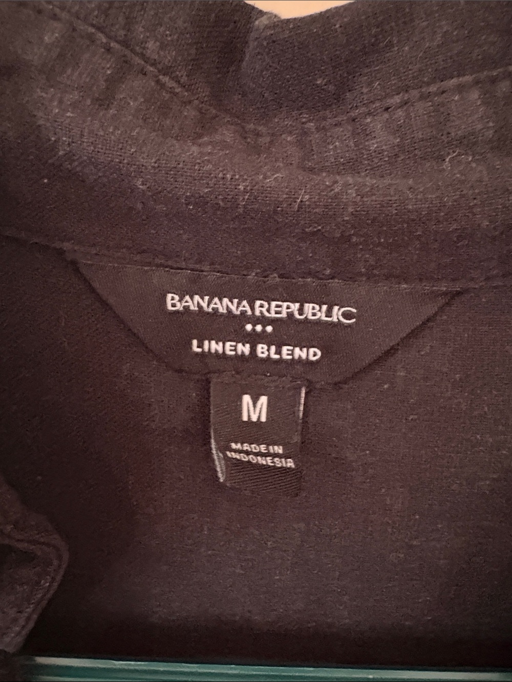 Banana Republic Black Linen-Blend Shirt Dress - Picture 2 of 3